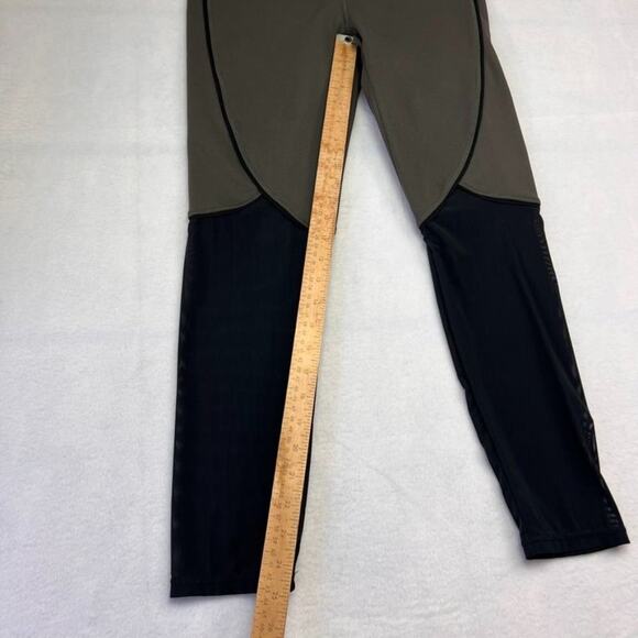 Fabletics Leggings Womens M Black Green Stretch Yoga Gym High Rise Activewear - Picture 6 of 10